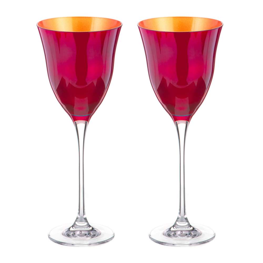 Set 2 Pahare Vin Cristal Red Oro 320 ml