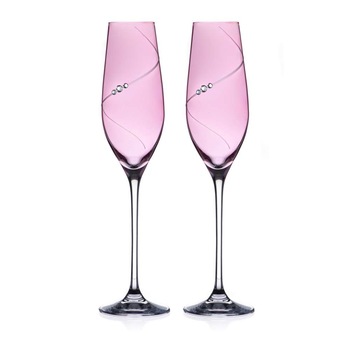 Set 2 Pahare Sampanie Cristal Pink Silhouette 210 ml Set 2 Pahare Sampanie Cristal Pink Silhouette 210 ml