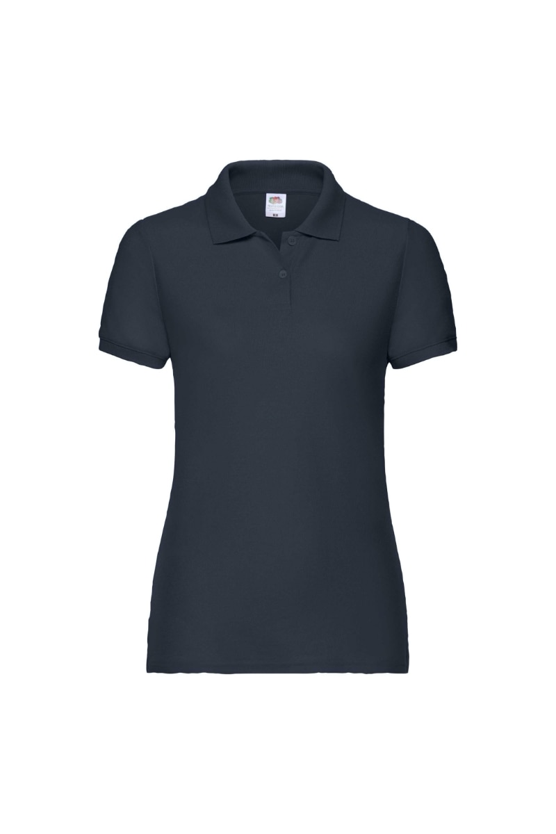 Tricou polo dama 65/35 Fruit of the Loom, Poliester/Bumbac, Bleumarin inchis, Bleumarin inchis