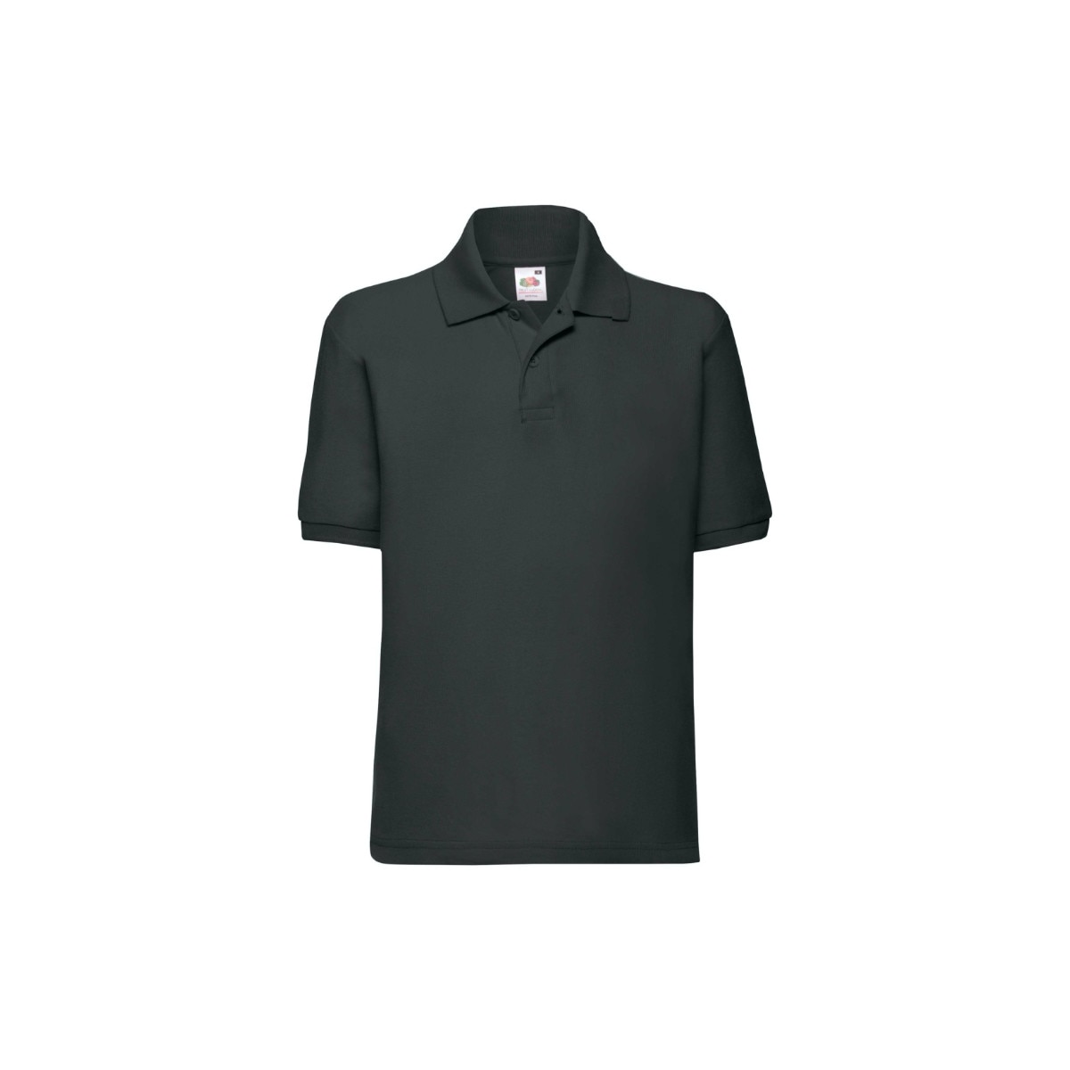 Tricou Polo Fruit of the Loom 65/35, Poliester/Bumbac, Negru