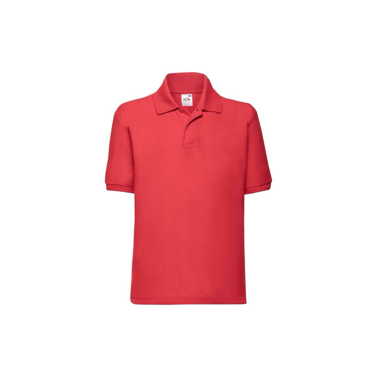 Tricou Polo Fruit of the Loom 65/35, Poliester/Bumbac, Rosu, 9-11 Ani