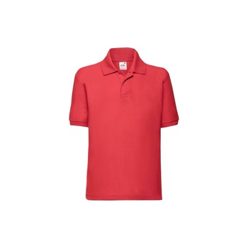 Tricou Polo Fruit of the Loom 65/35, Poliester/Bumbac, Rosu, 12-13 Ani Tricou Polo Fruit of the Loom 65/35, Poliester/Bumbac, Rosu, 12-13 Ani