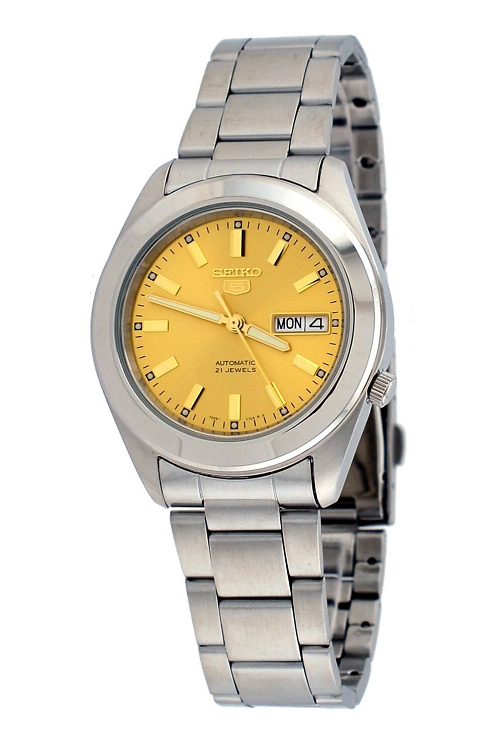 Seiko, Ceas automatic cu bratara din otel inoxidabil, Argintiu