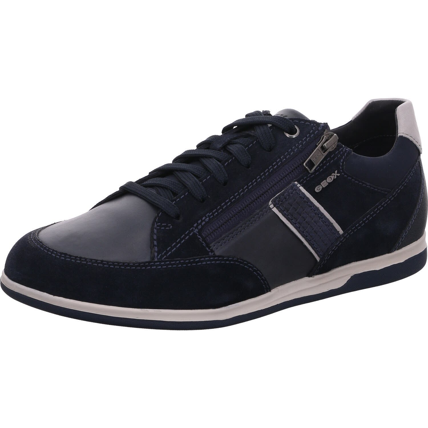 Pantofi sport barbati Geox, Piele/Material sintetic, Albastru inchis, Albastru inchis, 44