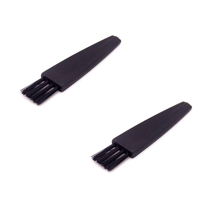 Комплект от 2 четки за кафе капсули, полипропилен, 5,5 х 1,2 см, черни