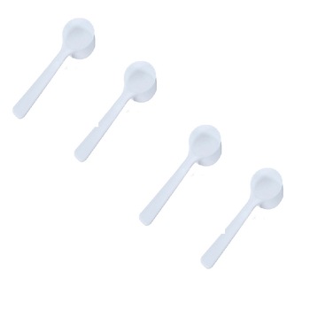 Set 4 lingurite plastic pentru masurare in bucatarie, polipropilena, 10 x 1.8 x 1.8 cm, alb Set 4 lingurite plastic pentru masurare in bucatarie, polipropilena, 10 x 1.8 x 1.8 cm, alb