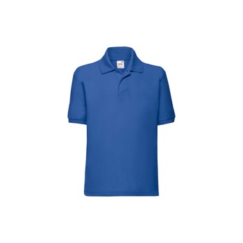 Tricou Polo Fruit of the Loom 65/35, Poliester/Bumbac, Albastru, 14-15 Ani Tricou Polo Fruit of the Loom 65/35, Poliester/Bumbac, Albastru, 14-15 Ani