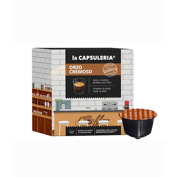 Set 16 capsule Cafea din Orz, compatibile Nescafe Dolce, LA CAPSULERIA