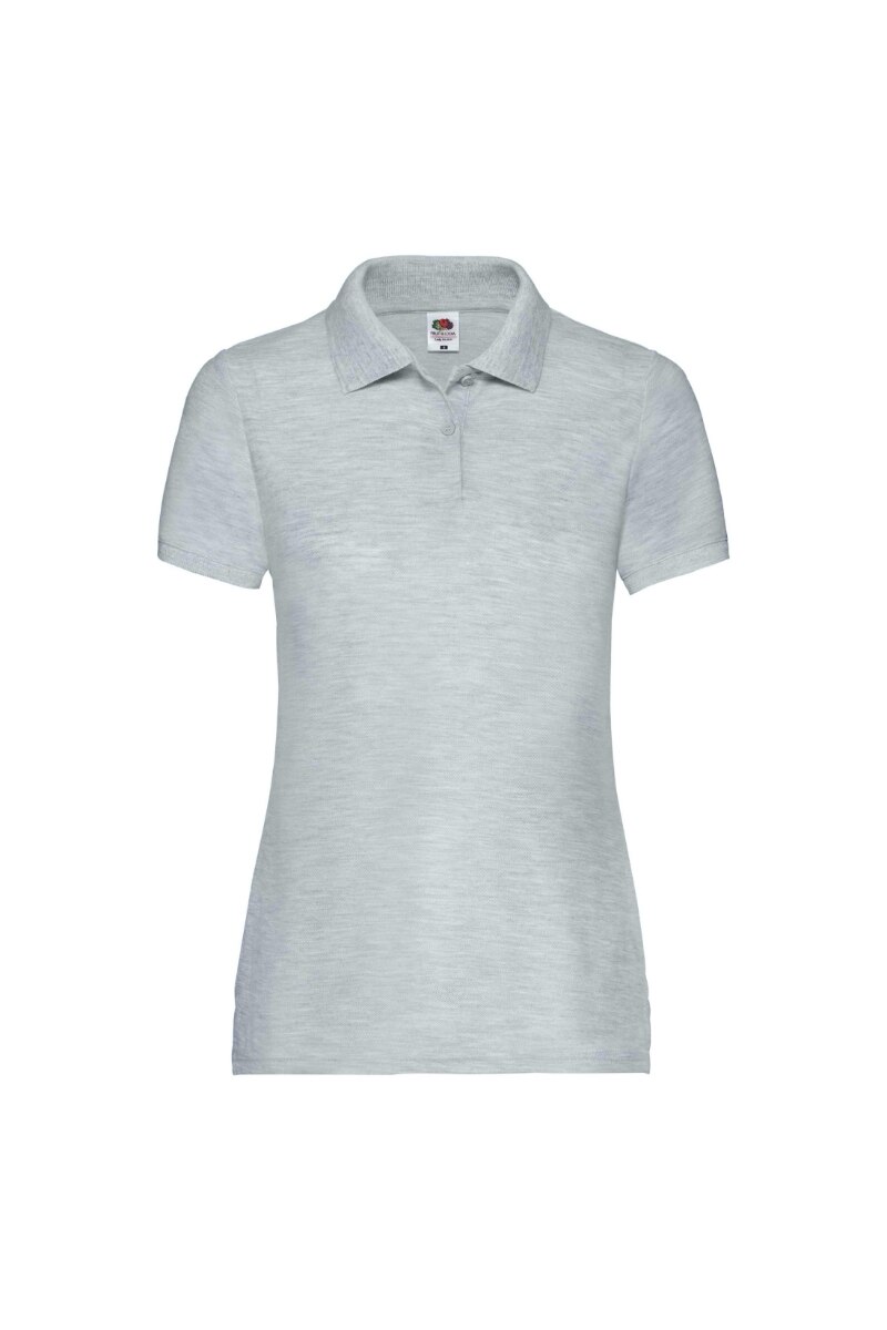 Tricou polo dama 65/35 Fruit of the Loom, Poliester/Bumbac, Gri, Gri