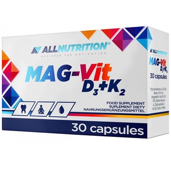 Vitamine si minerale Magneziu plus Vitamina D3 plus K2, 30 capsule Vitamine si minerale Magneziu plus Vitamina D3 plus K2, 30 capsule