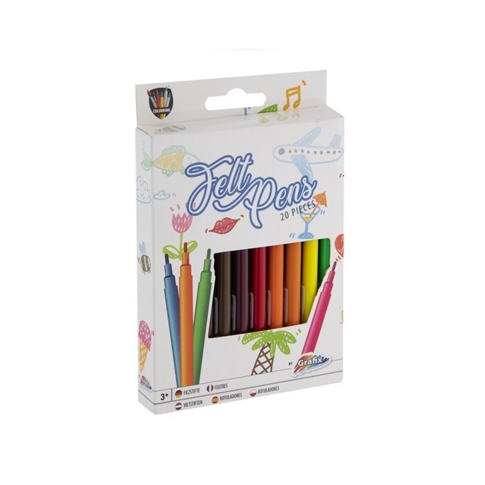 Set 20 carioci Grafix Premium in cutie de carton