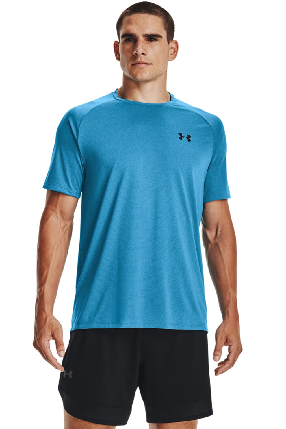 Under Armour, Tricou din material ce indeparteaza umezeala, pentru antrenament Tech™, Albastru lavanda