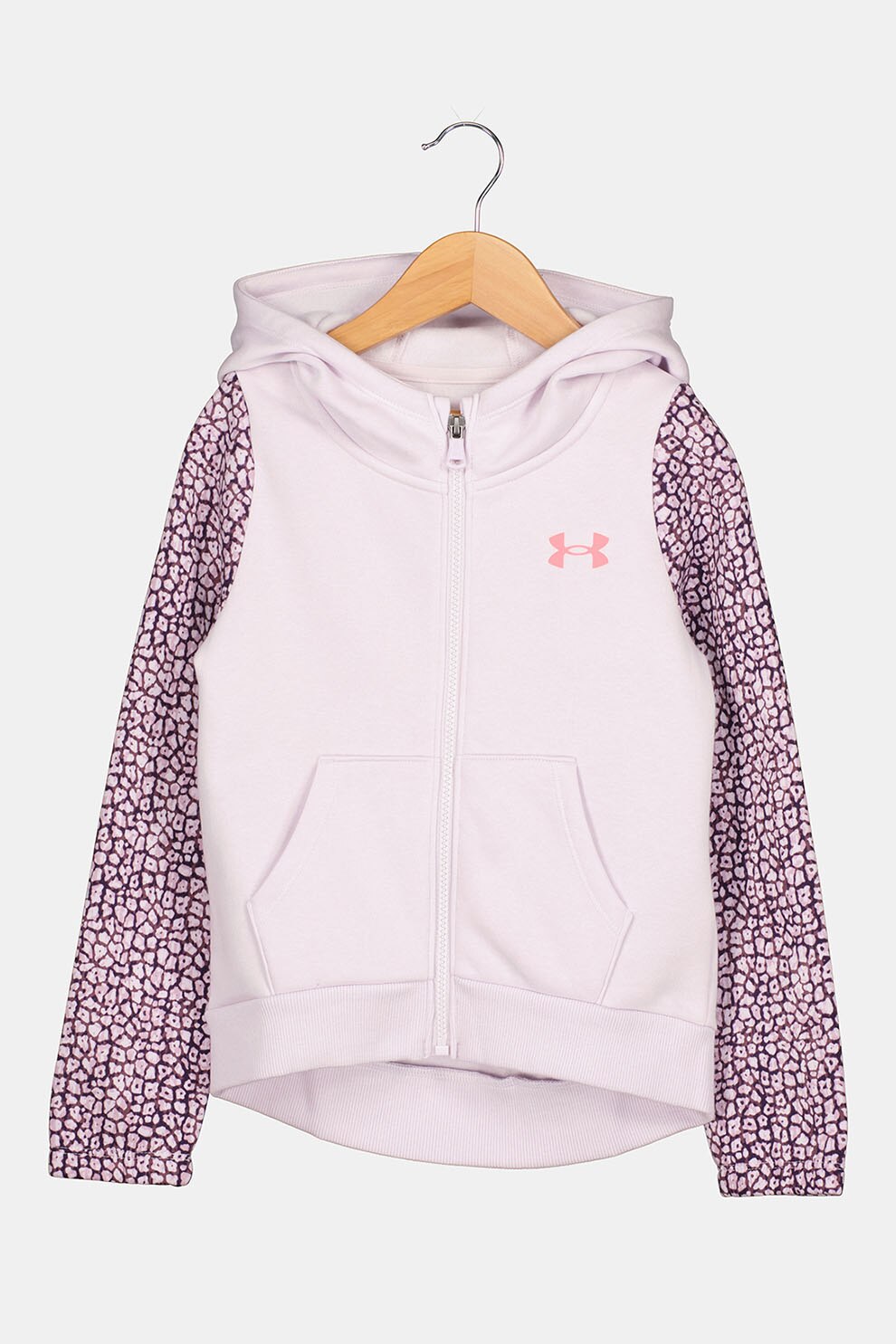 Under Armour, Hanorac cu imprimeu pentru antrenament Rival, Lila