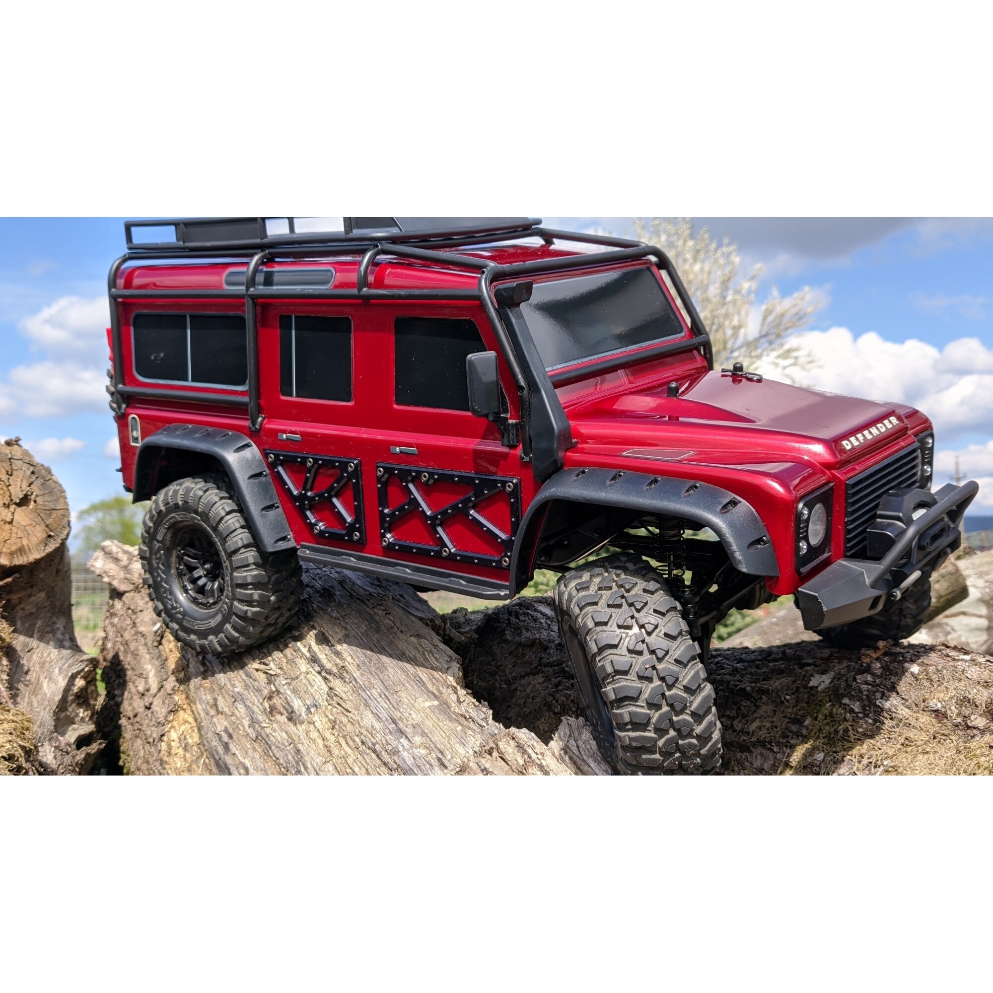 Set panouri caroserie automodele RC, TRX4 Defender, din aluminiu, negru ...