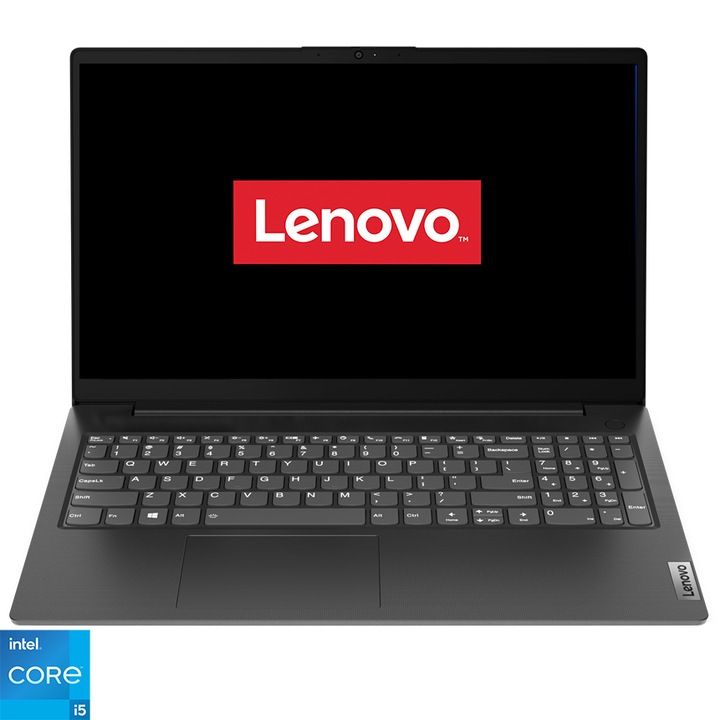 Laptop Lenovo V15 G2 ITL cu procesor Intel® Core™ i5-1135G7 pana la 4.20 GHz, 15.6", Full HD, 8GB, 512GB SSD, Intel Iris Xe Graphics, No OS, Black