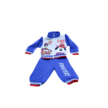 Compleu Sam Pompierul albastru/gri varsta 9-12 luni Compleu Sam Pompierul albastru/gri varsta 9-12 luni