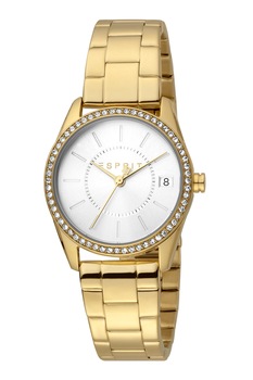 Esprit, Ceas metalic cu coroana cu cristale, Auriu Esprit, Ceas metalic cu coroana cu cristale, Auriu