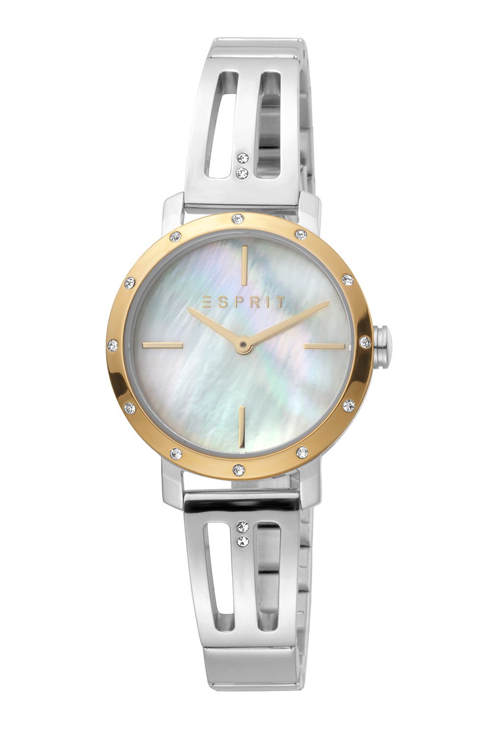 Esprit, Ceas quartz cu cadran Mother of Pearl, Argintiu/Auriu