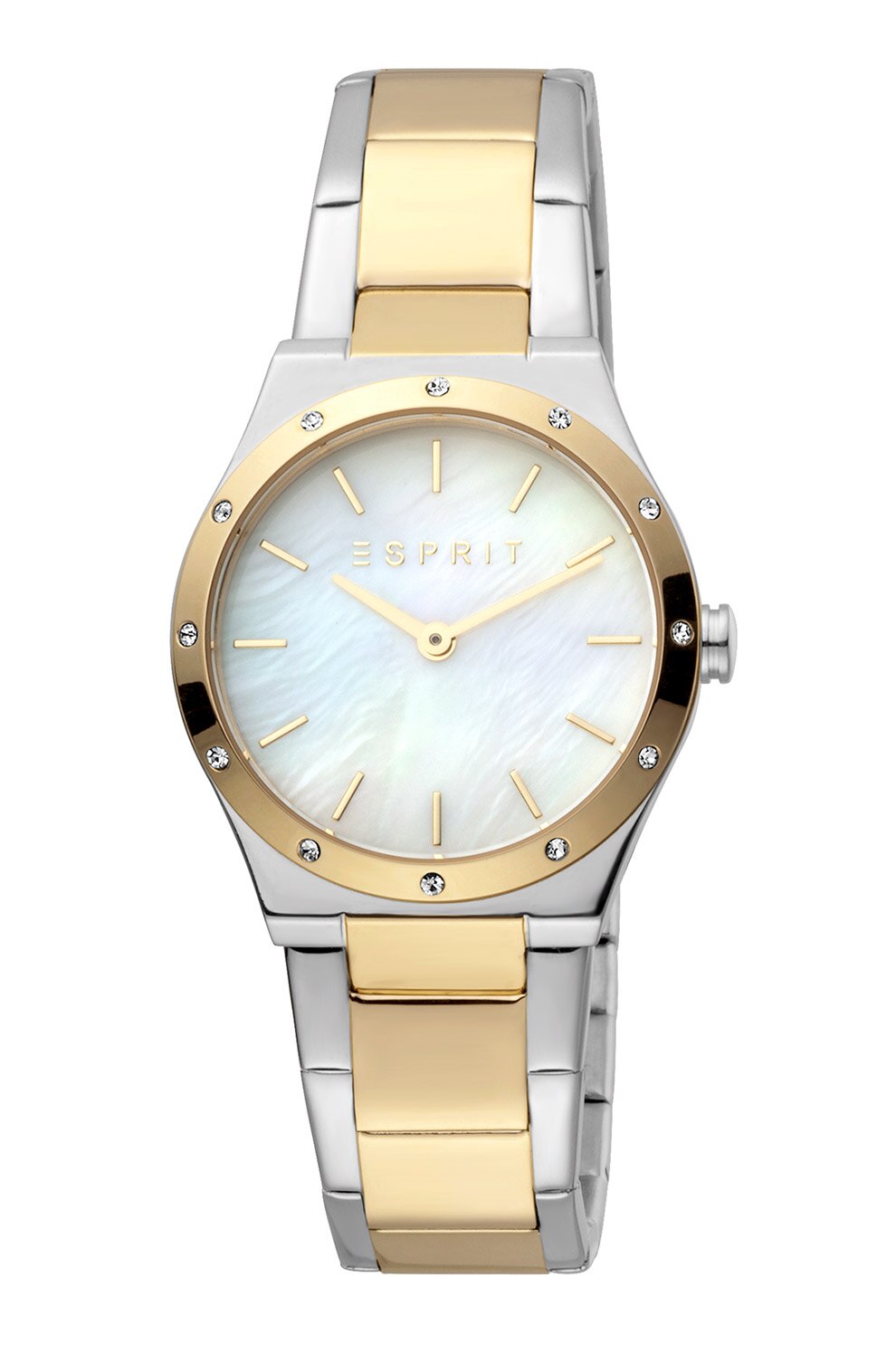 Esprit, Ceas cu bratara metalica in doua nuante, Argintiu/Auriu