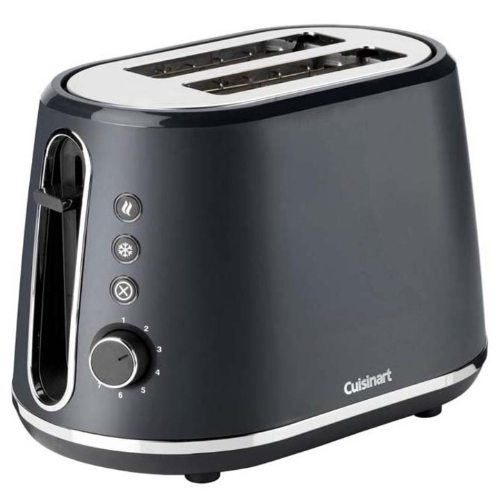 Cuisinart 2 szeletes kenyérpirító, 900W, 7 barnítási szint, Sötétszürke