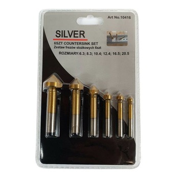 Set 6 freze conice cu tija ambore Silver Set 6 freze conice cu tija ambore Silver