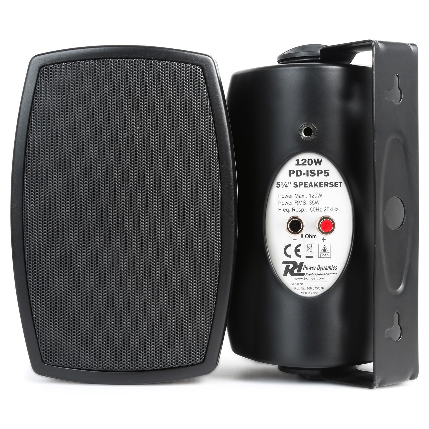 Set boxe cu suport, 5.25", 35W RMS, negru, IPX4, Power Dynamics ISP5B