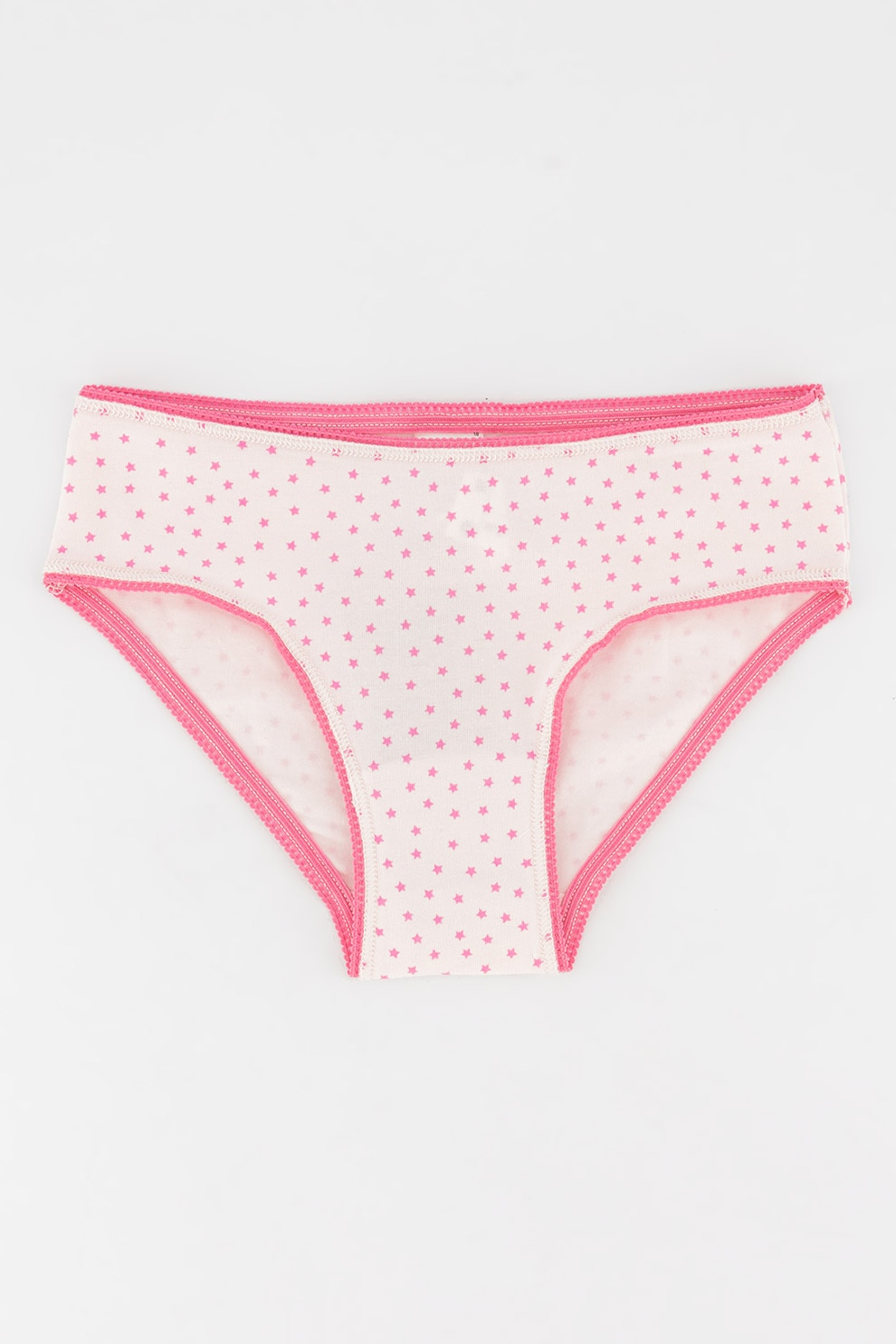 United Colors of Underwear, Бикини с памук, 3 чифта, Розов/Бял