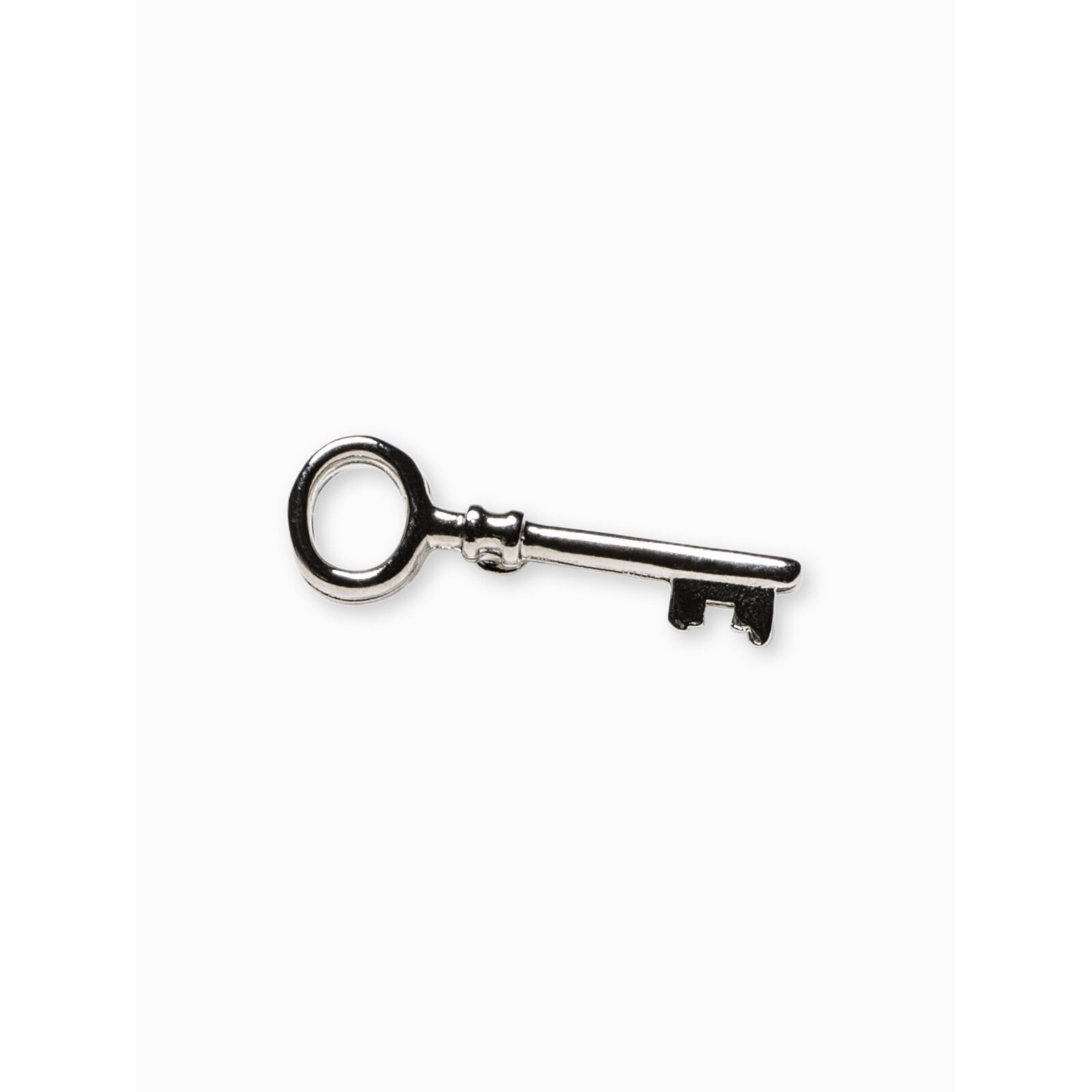 Brosa din metal pentru barbati, Ombre, A216, Model cheie, 3.6 x 1.3 cm, Argintiu