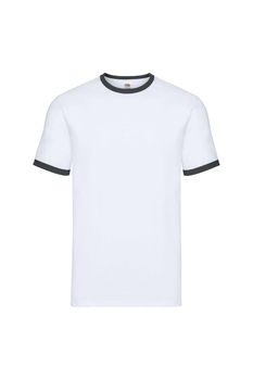 Tricou Fruit of the Loom, Ringer, Bumbac, Alb/Negru, Alb/Negru Tricou Fruit of the Loom, Ringer, Bumbac, Alb/Negru, Alb/Negru