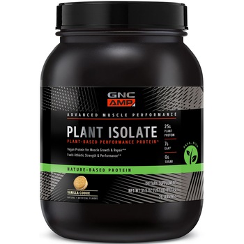 Proteina Vegetala GNC AMP Plant cu Aroma de Biscuiti cu Vanilie, 893.2 g Proteina Vegetala GNC AMP Plant cu Aroma de Biscuiti cu Vanilie, 893.2 g