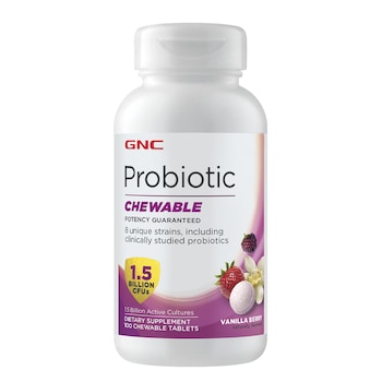 Probiotic Chewable GNC 1.5 Billion CFUs, 100 tb Probiotic Chewable GNC 1.5 Billion CFUs, 100 tb