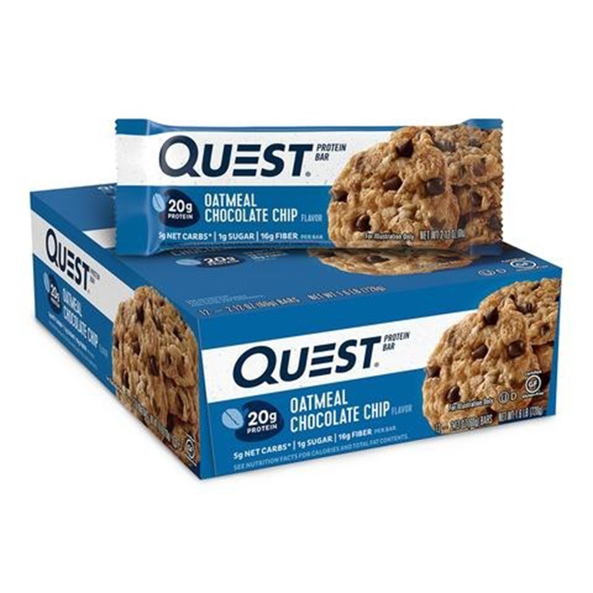 Quest® Protein Bar, Baton Proteic cu Ovaz si Ciocolata, 12 batoane x 60g