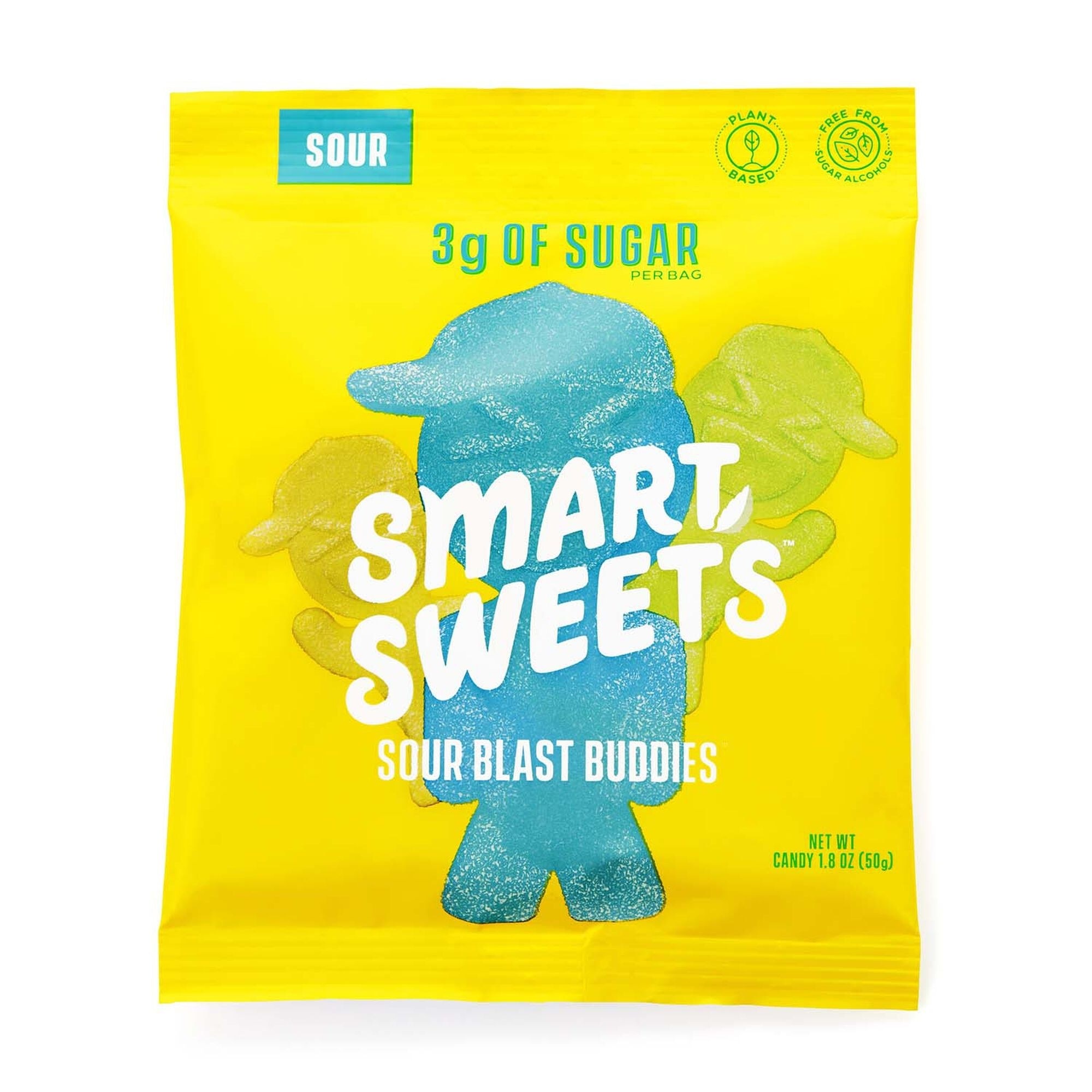 Prebiotice SmartSweets™ Jeleuri cu Aroma de Fructe Sour Blast Budies, 50 g