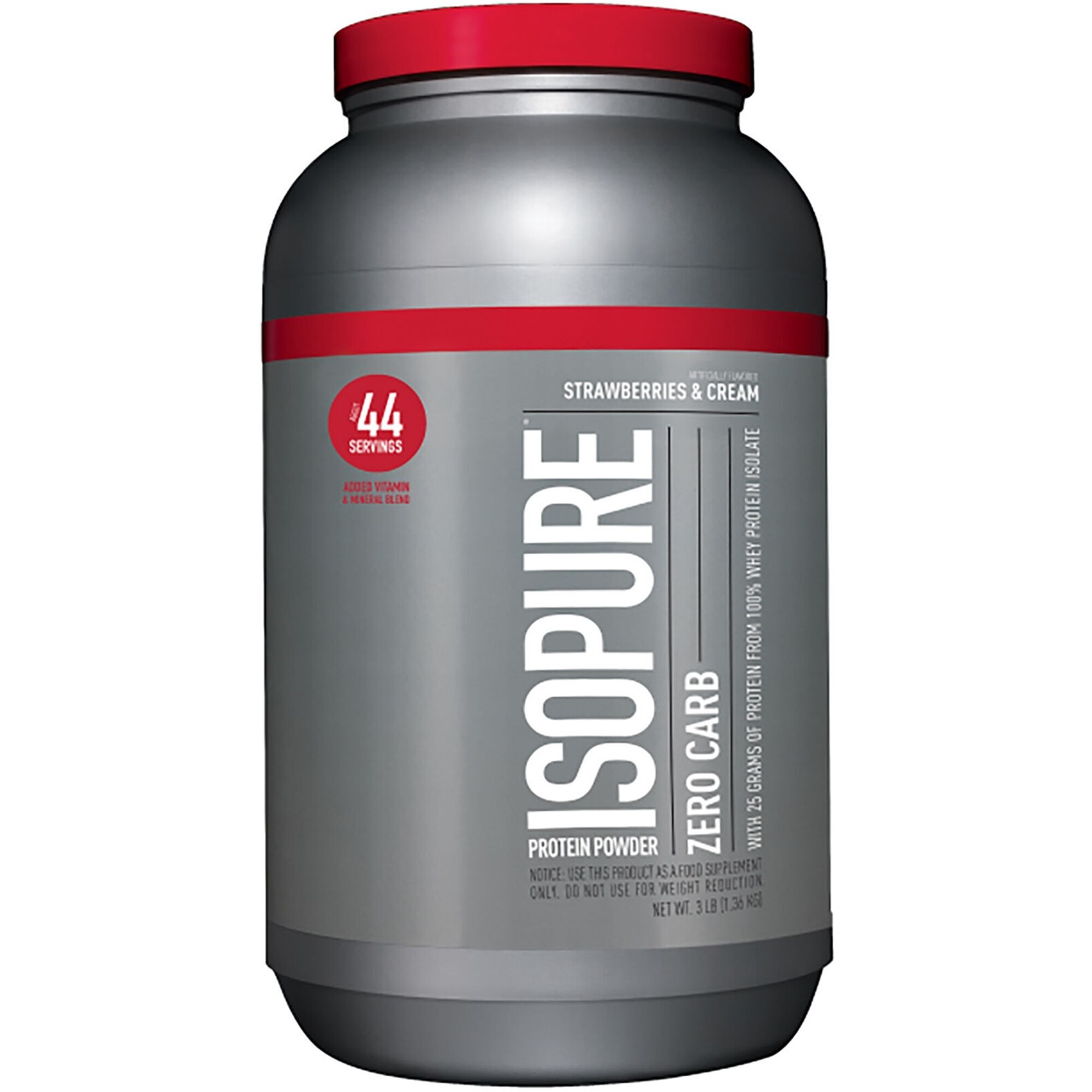 Proteina Isopure® Zero Carb cu Aroma de Crema de Capsuni, 1360 g