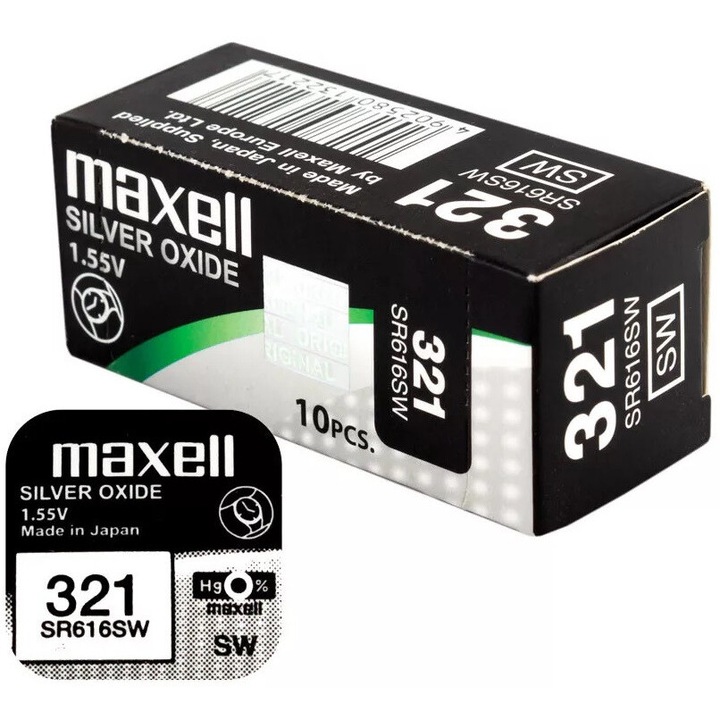 Maxell 321 / SR616SW ezüst-oxid gombelem 1 db