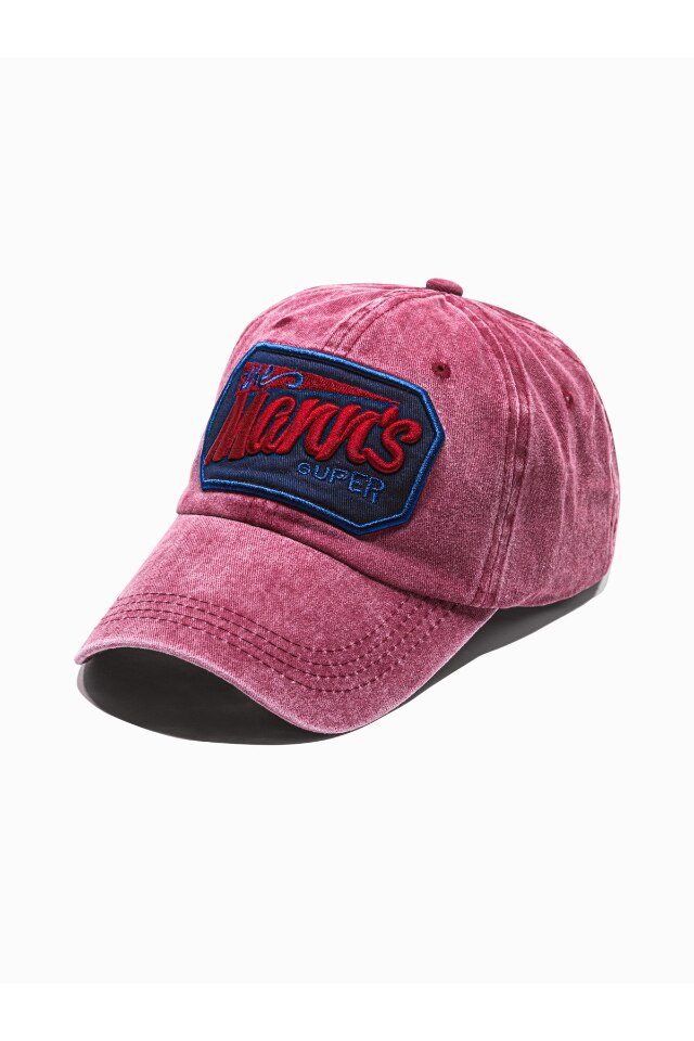 Sapca reglabila pentru barbati, Ombre, H088, Bumbac, 54-59 cm, Rosu