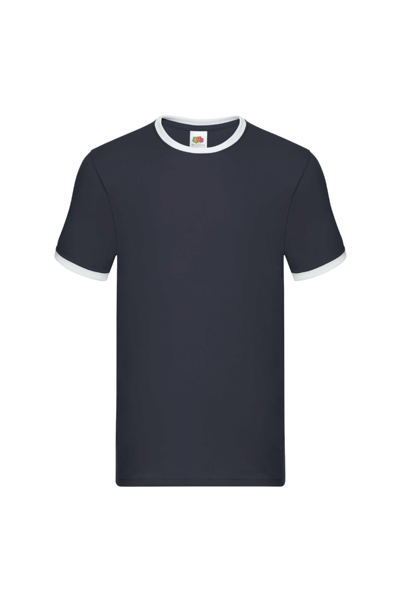 Tricou Fruit of the Loom, Ringer, Bumbac, Gri/Alb, Gri/Alb