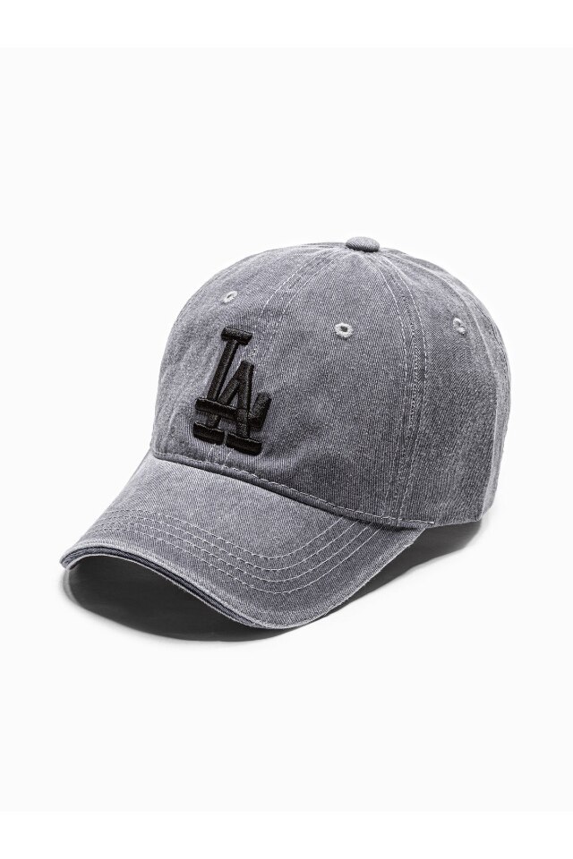 Sapca reglabila pentru barbati, Ombre, H089, Bumbac, 54-59 cm, Gri/Negru