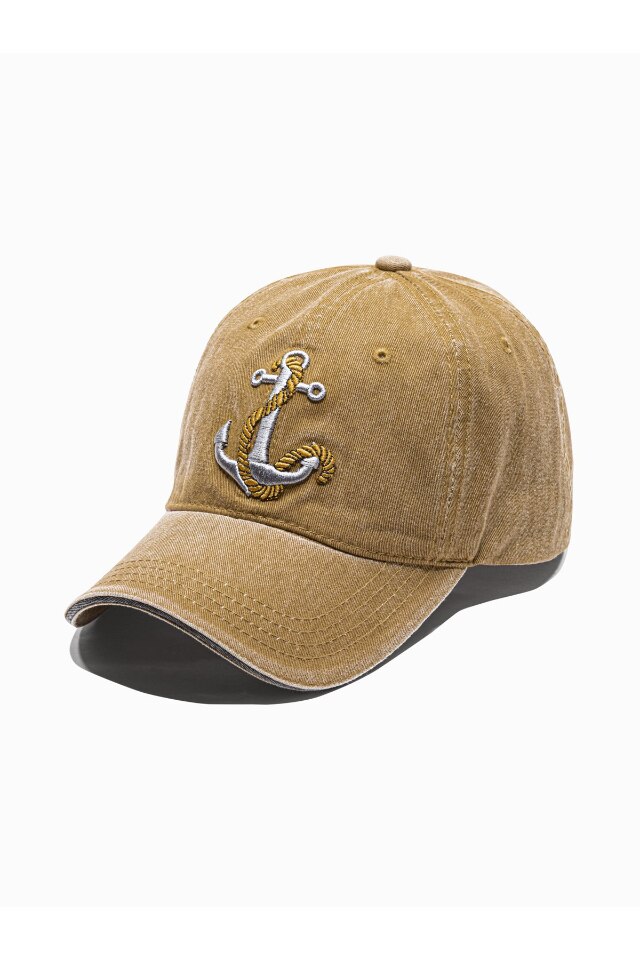 Sapca reglabila pentru barbati, Ombre, H081, Bumbac, 54-59 cm, Bej