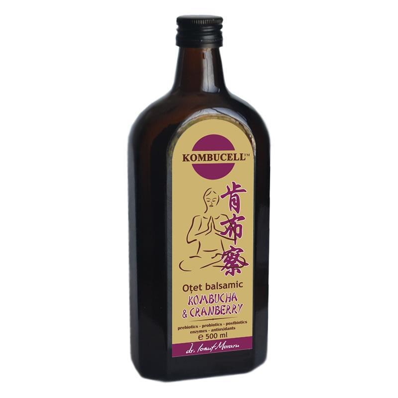 Otet Balsamic de Kombucha si Cranberry 500 mililitri Medica