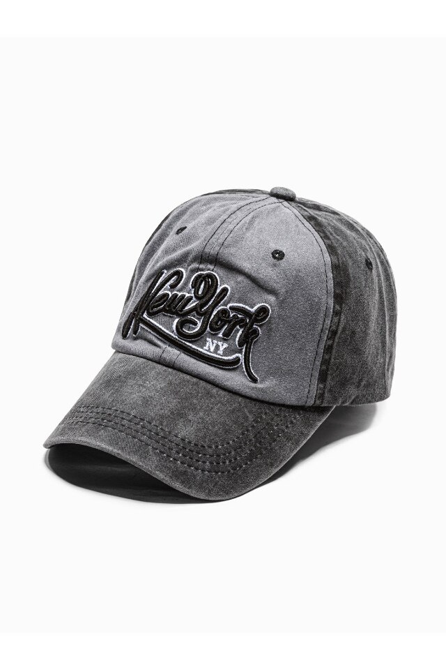 Sapca reglabila pentru barbati, Ombre, H082, Bumbac, 54-59 cm, Gri inchis