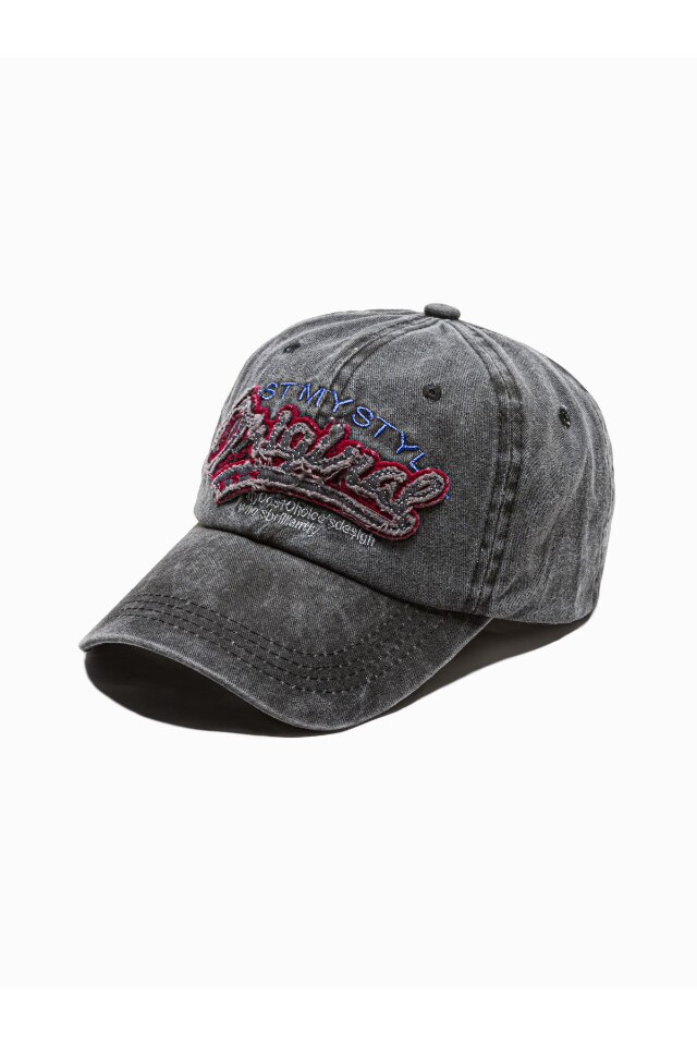 Sapca reglabila pentru barbati, Ombre, H078, Bumbac, 54-59 cm, Gri inchis