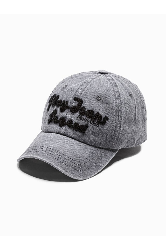 Sapca reglabila pentru barbati, Ombre, H094, Bumbac, 54-59 cm, Gri/Negru