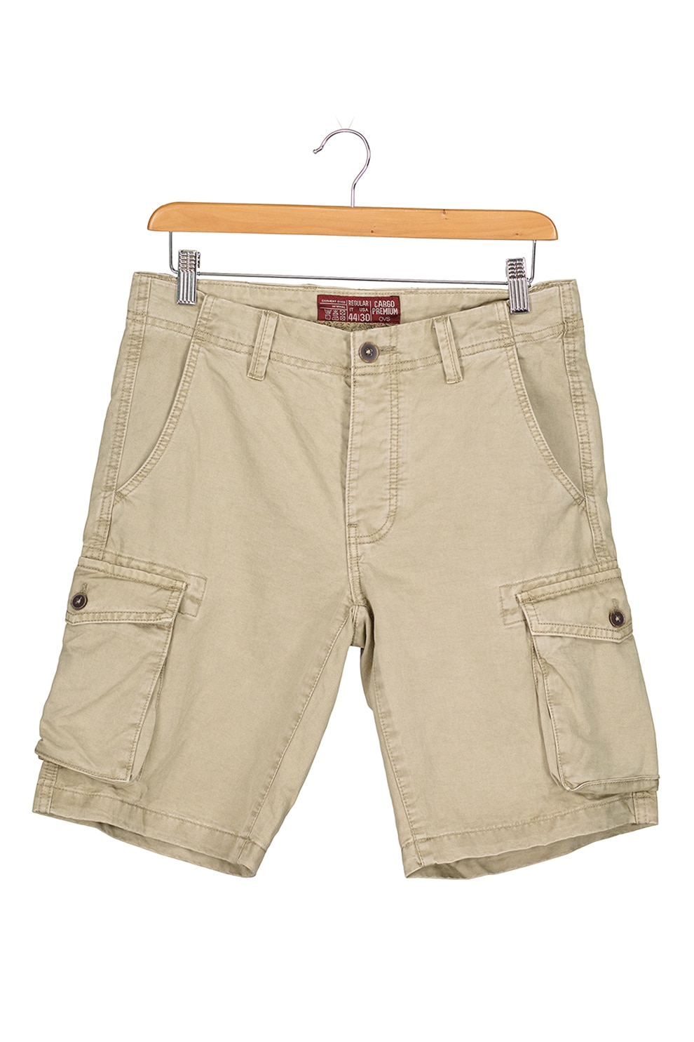 OVS, Pantaloni scurti cargo de bumbac, Bej, XL