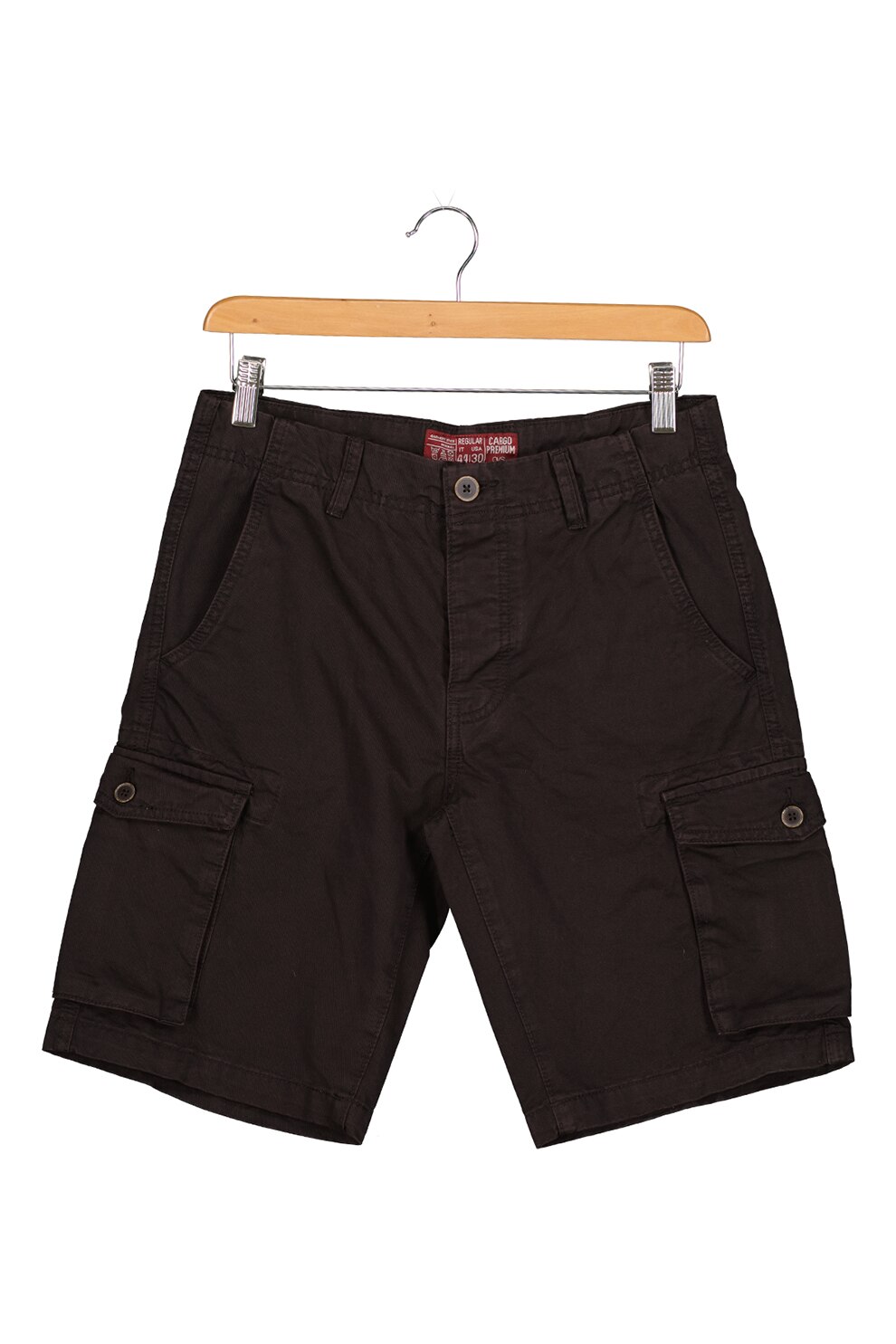 OVS, Bermude cargo regular fit, Negru stins, XL-2XL