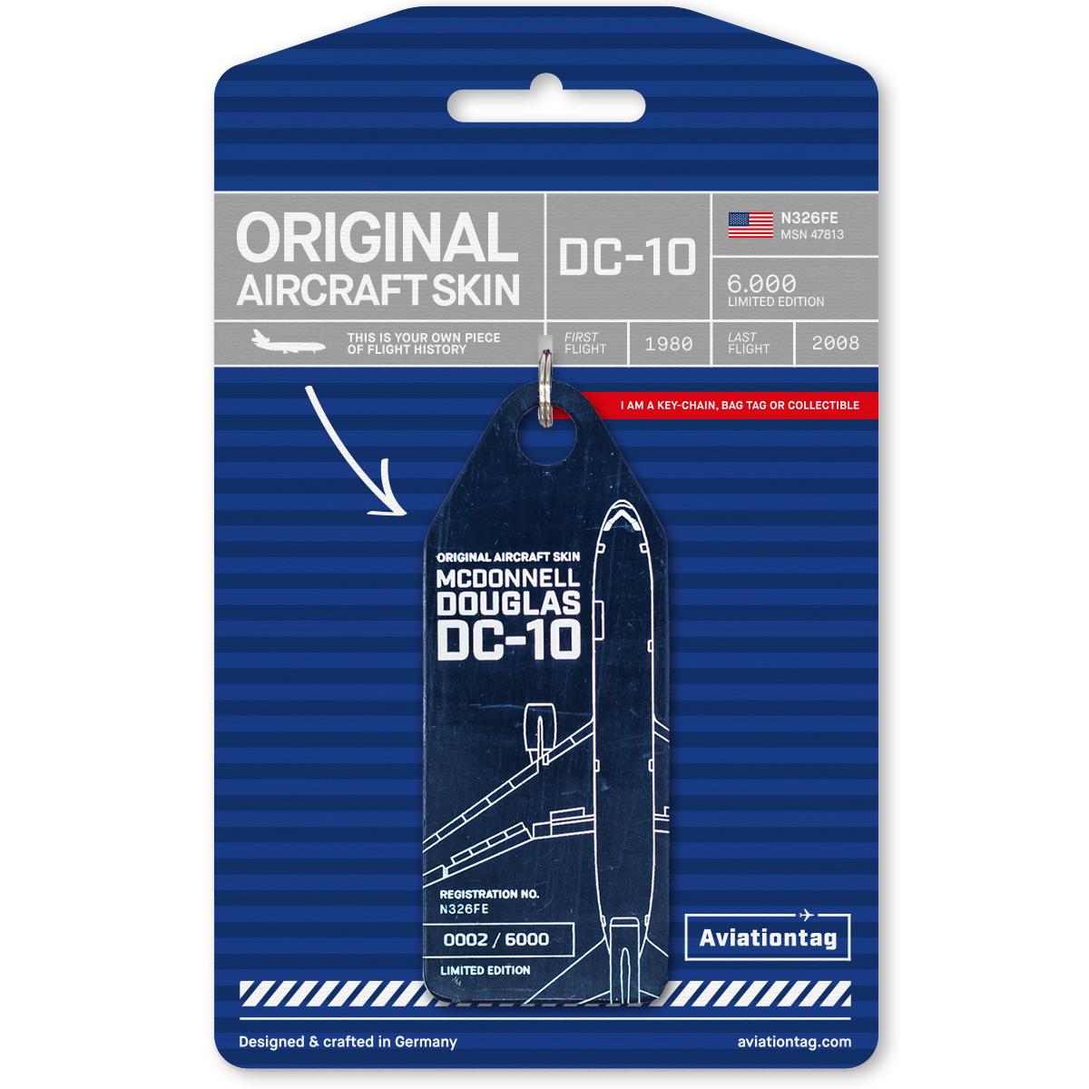 Breloc Aviationtag United Airlines - McDonnell Douglas DC-10