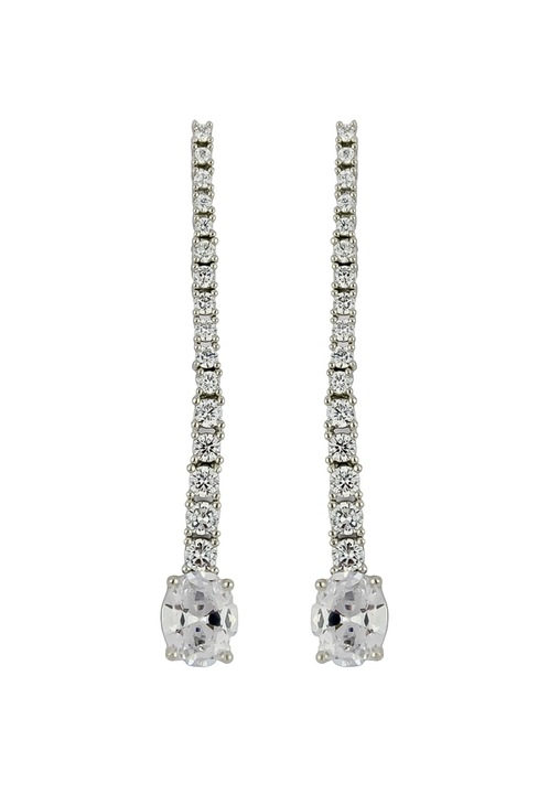 Обеци Bombay Sunset Marbella, Със сребърно покритие, Цирконий, Сребрист