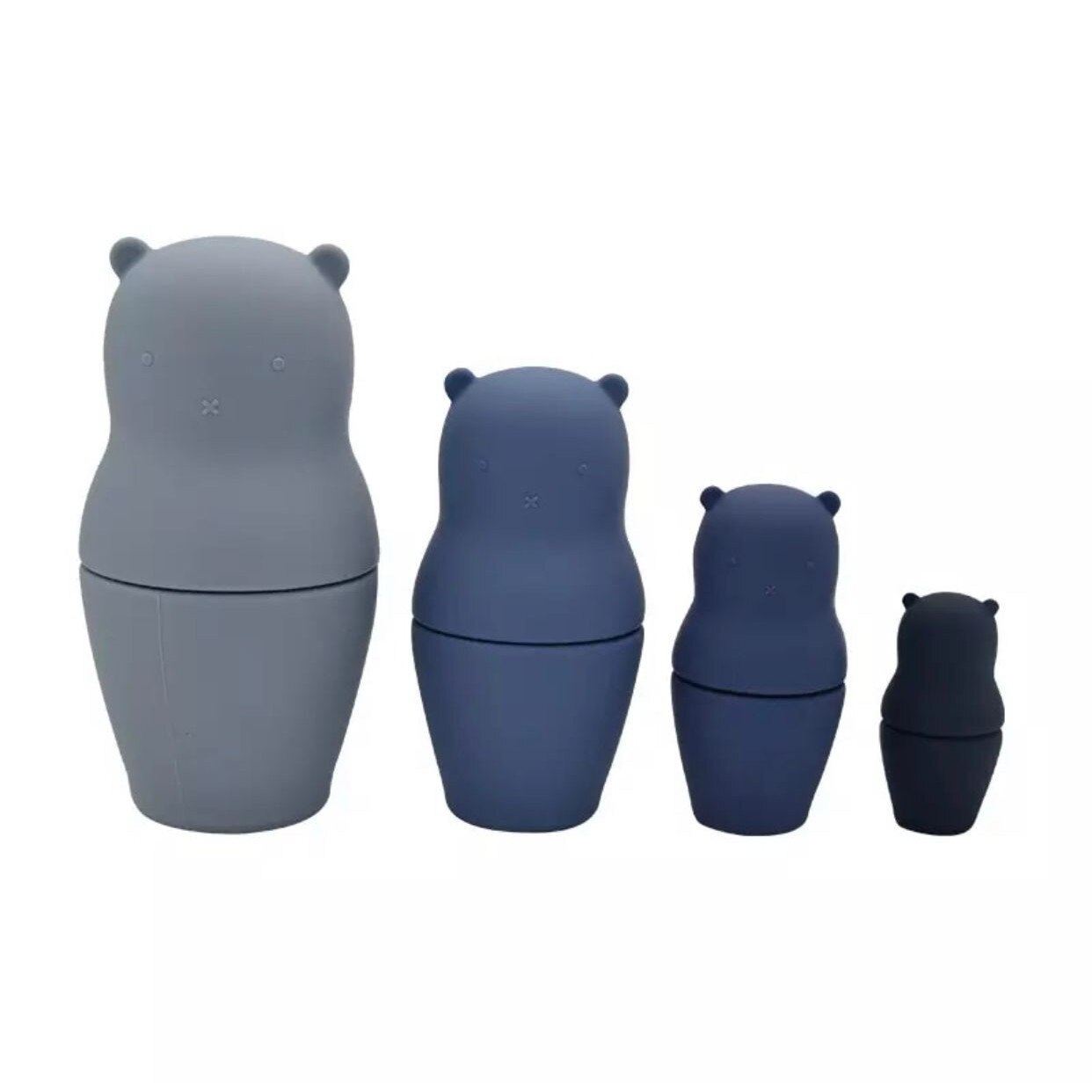 Jucarie tip “Matryoshka” albastra din silicon alimentar