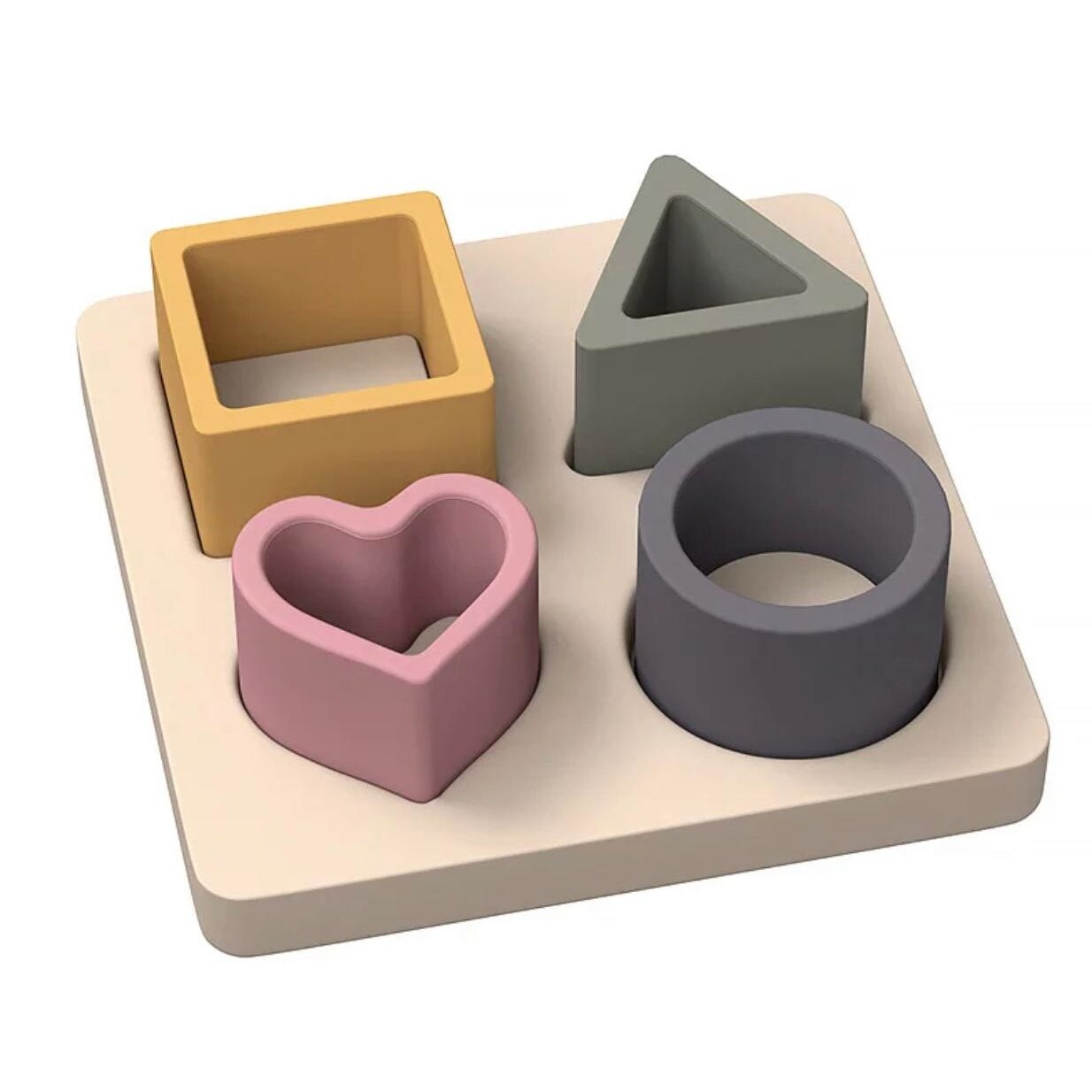 Joc cu forme geometrice din silicon alimentar