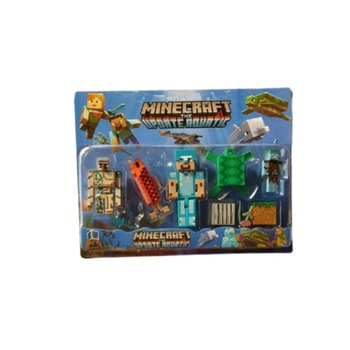 Set 7 figurine tip Minecraft,accesorii incluse,multicolor,+3 ani Set 7 figurine tip Minecraft,accesorii incluse,multicolor,+3 ani